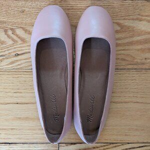 Madewell square toe leather flats sz 8